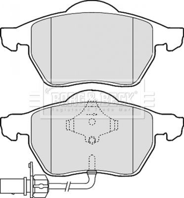 BORG & BECK Комплект тормозных колодок, дисковый тормоз BBP1766